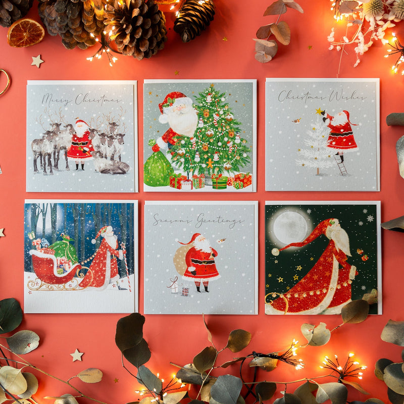 Christmas Card Pack - ZXCB06 - Christmas Santa's Card (36 Pack) - Christmas Santas Card Pack - Whistlefish