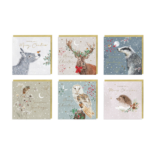 Christmas Card Pack - ZXCB08 - Festive Animals Christmas Card (36 Pack) - Festive Animals Christmas Card Pack - Whistlefish