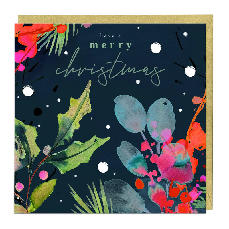 Christmas Card Pack - ZXCB12 - Vibrant Florals Christmas Card (36 Pack) - Favourite Florals Christmas Card Pack - Whistlefish