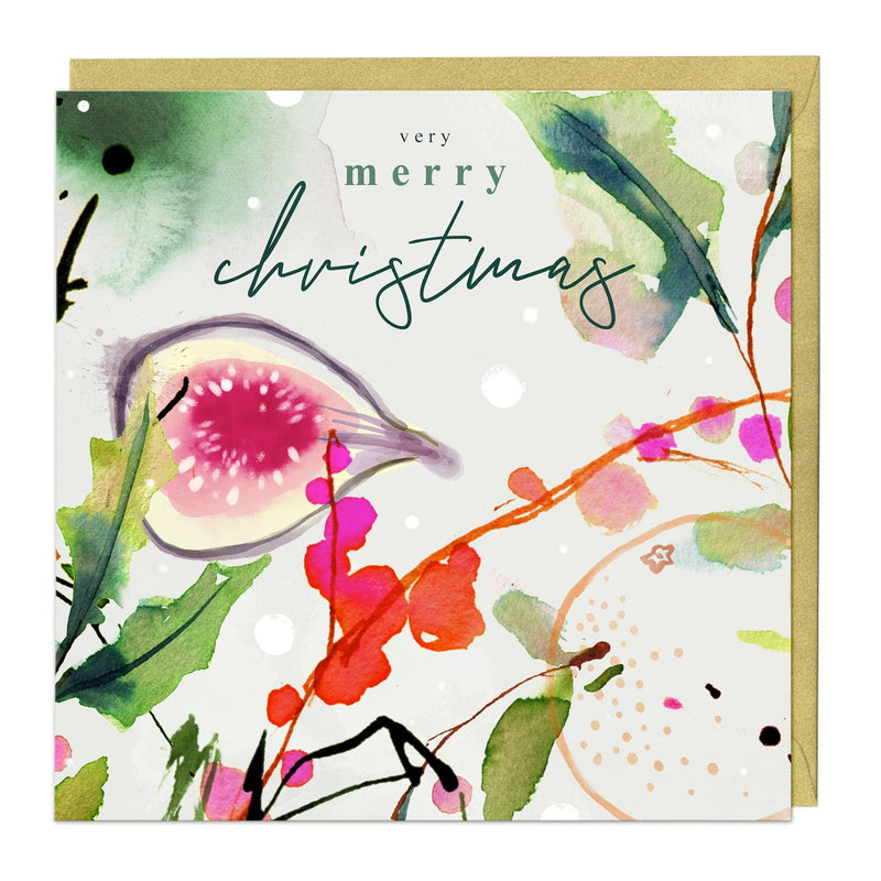 Christmas Card Pack - ZXCB12 - Vibrant Florals Christmas Card (36 Pack) - Favourite Florals Christmas Card Pack - Whistlefish