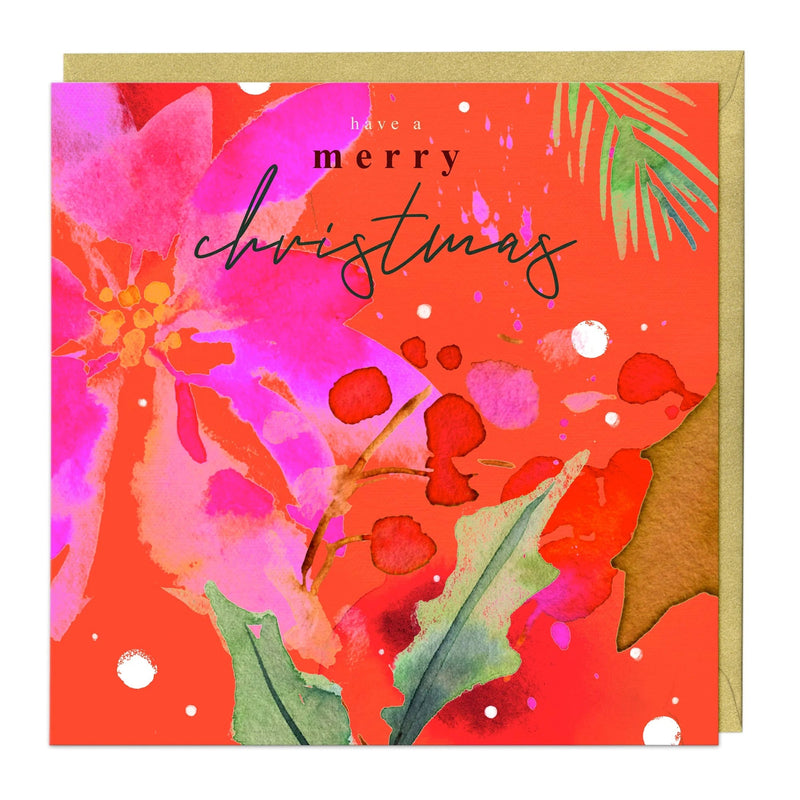 Christmas Card Pack - ZXCB12 - Vibrant Florals Christmas Card (36 Pack) - Favourite Florals Christmas Card Pack - Whistlefish