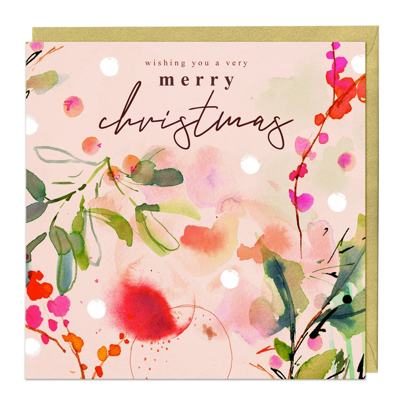 Christmas Card Pack - ZXCB12 - Vibrant Florals Christmas Card (36 Pack) - Favourite Florals Christmas Card Pack - Whistlefish