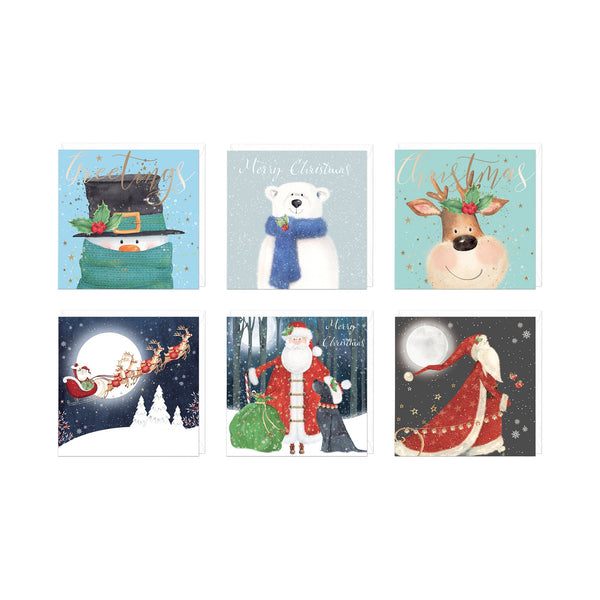 Christmas Card Pack - ZXCB13 - Christmas Characters Card (36 Pack) - Christmas Characters Card Pack - Whistlefish