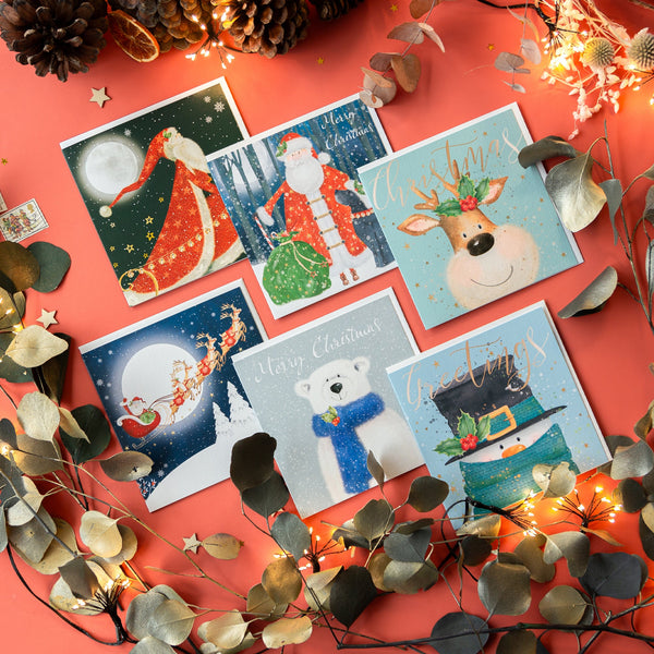 Christmas Card Pack - ZXCB13 - Christmas Characters Card (36 Pack) - Christmas Characters Card Pack - Whistlefish