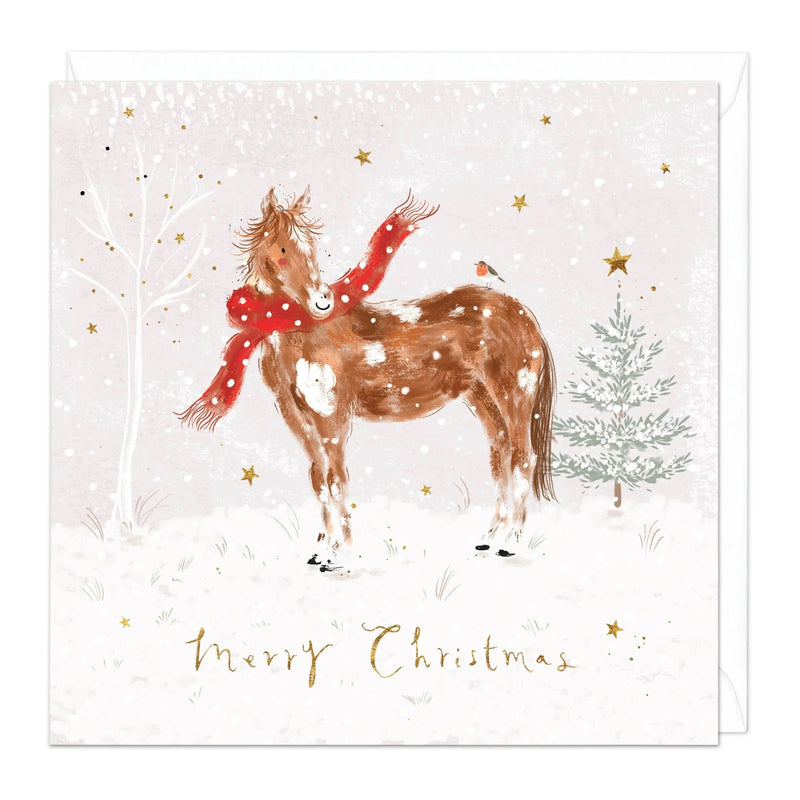 Christmas Card Pack - ZXCB14 - Snowy Horses Christmas Cards (36 Pack) - Snowy Horses Christmas Card (36 Pack) - Whistlefish