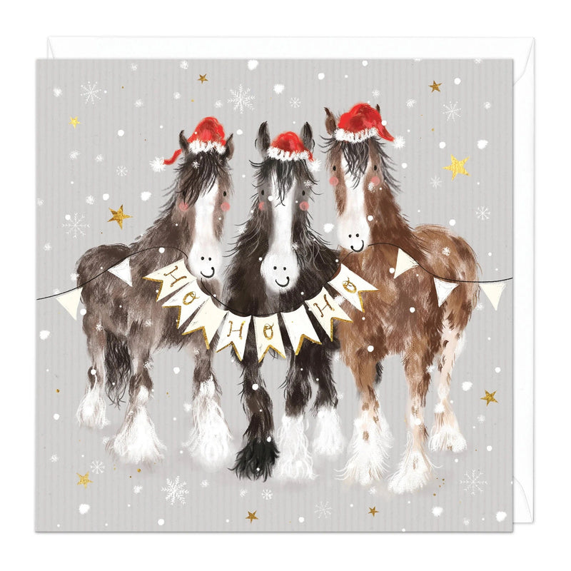 Christmas Card Pack - ZXCB14 - Snowy Horses Christmas Cards (36 Pack) - Snowy Horses Christmas Card (36 Pack) - Whistlefish