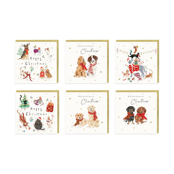 Christmas Card Pack - ZXCB15 - Furry Friends Christmas Card (36 Pack) - Furry Friends Christmas Card Pack - Whistlefish