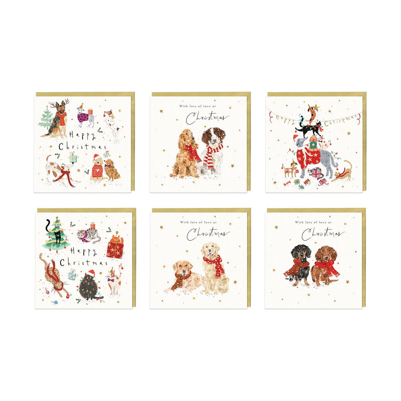 Christmas Card Pack - ZXCB15 - Furry Friends Christmas Card (36 Pack) - Furry Friends Christmas Card Pack - Whistlefish