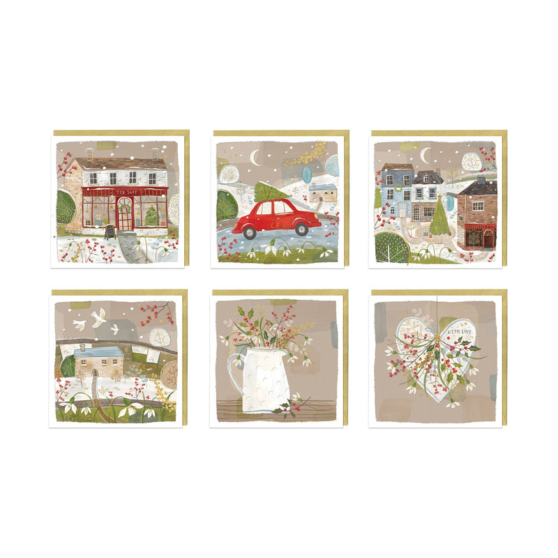 Christmas Card Pack - ZXCB16 - Fairy Tale Christmas Card (36 Pack) - Festive Fairytale Christmas Card Pack - Whistlefish