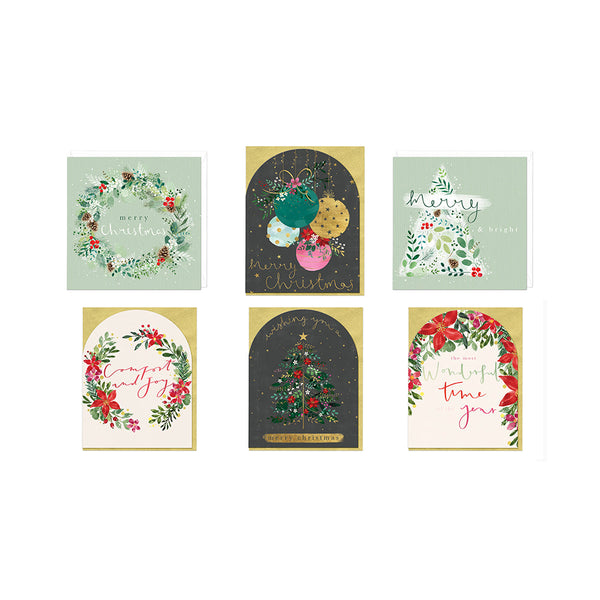 Christmas Card Pack - ZXCB21 - Winter Sprigs Christmas Cards (36 Pack) - Winter Sprigs Christmas Cards (36 Pack) - Whistlefish