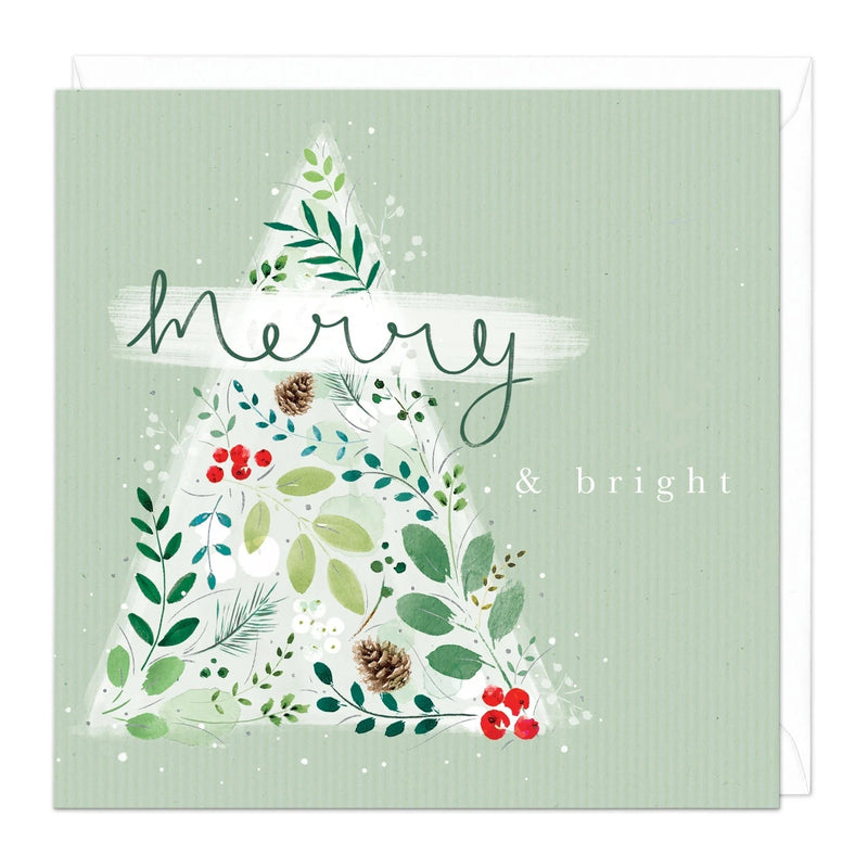 Christmas Card Pack - ZXCB21 - Winter Sprigs Christmas Cards (36 Pack) - Winter Sprigs Christmas Cards (36 Pack) - Whistlefish