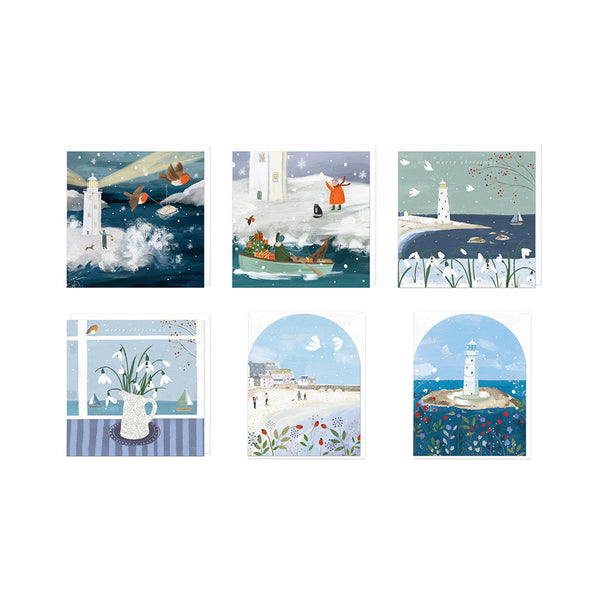 Christmas Card Pack - ZXCB22 - By The Sea Christmas Cards (36 Pack) - By The Sea Christmas Cards (36 Pack) - Whistlefish