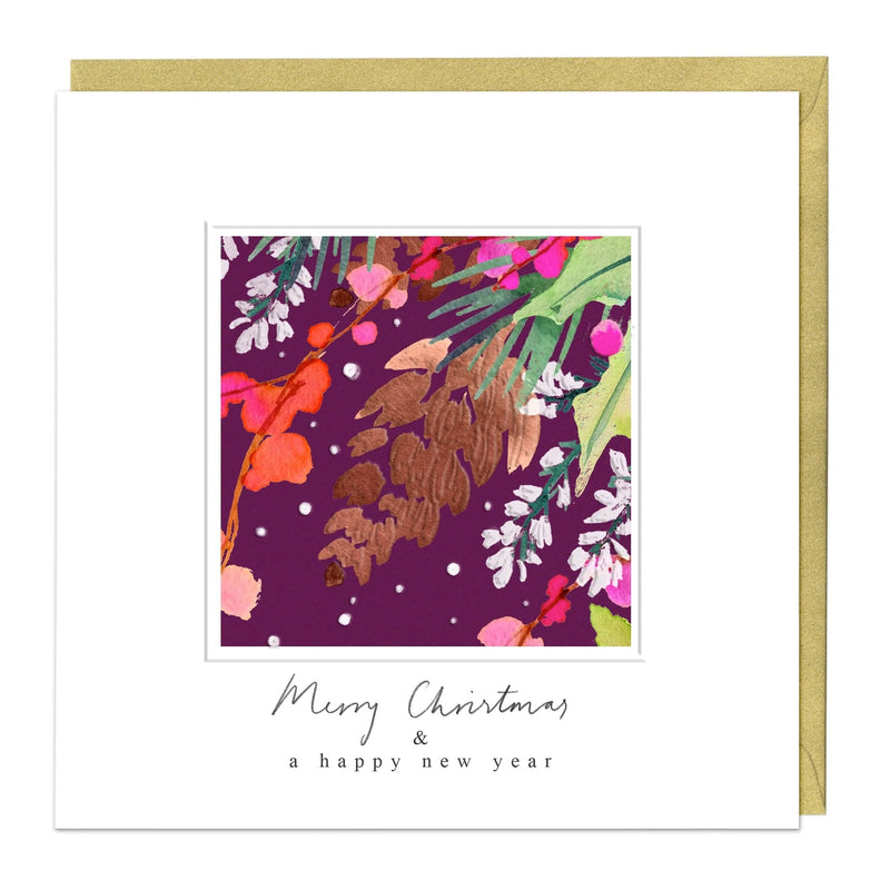 Christmas Card Pack - ZXCB23 - Framed Floral Christmas Cards (36 Pack) - Framed Floral Christmas Cards (36 Pack) - Whistlefish