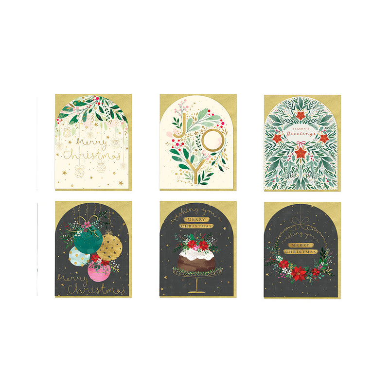 Christmas Card Pack - ZXCB26 - 6 Arches Of Christmas Cards (36 Pack) - 6 Arches Of Christmas (36 Pack) - Whistlefish