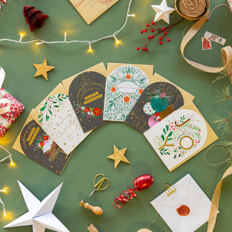 Christmas Card Pack - ZXCB26 - 6 Arches Of Christmas Cards (36 Pack) - 6 Arches Of Christmas (36 Pack) - Whistlefish