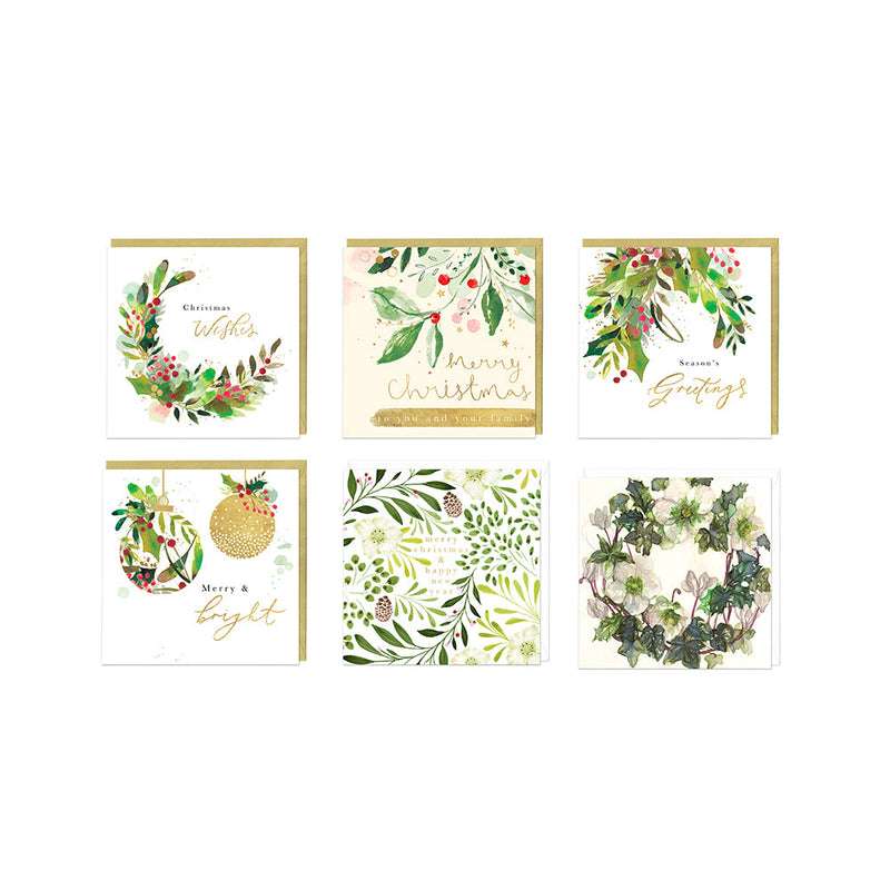 Christmas Card Pack - ZXCB28 - Classic Foliage Christmas Cards (36 Pack) - Classic Foliage Christmas Cards (36 Pack) - Whistlefish