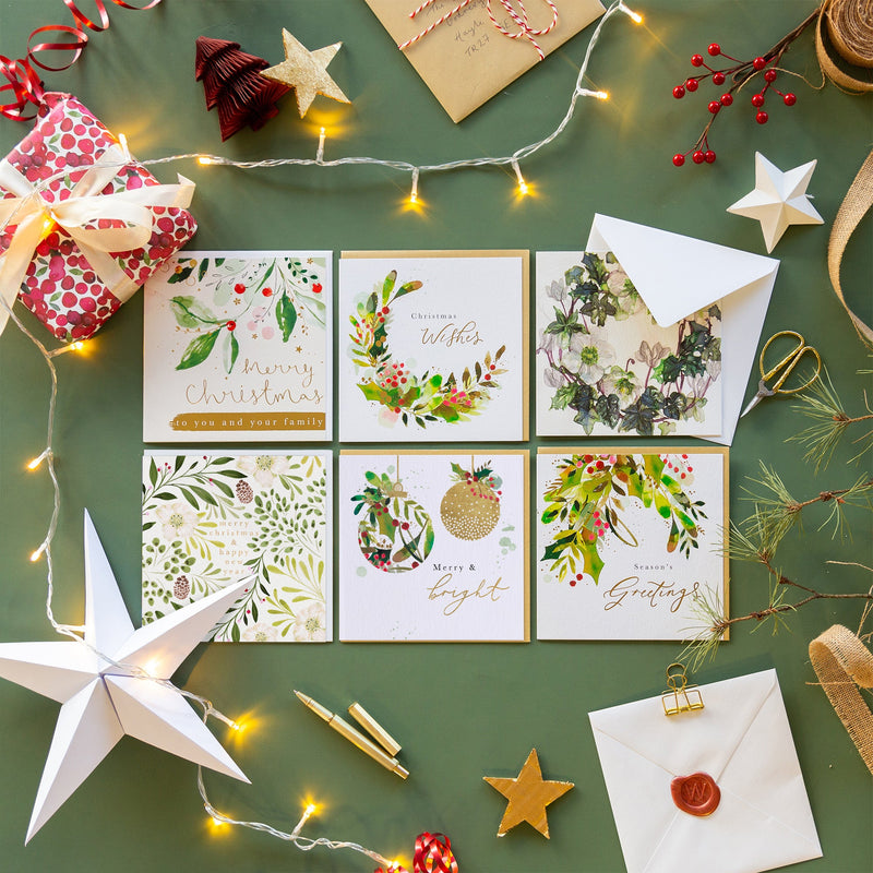 Christmas Card Pack - ZXCB28 - Classic Foliage Christmas Cards (36 Pack) - Classic Foliage Christmas Cards (36 Pack) - Whistlefish