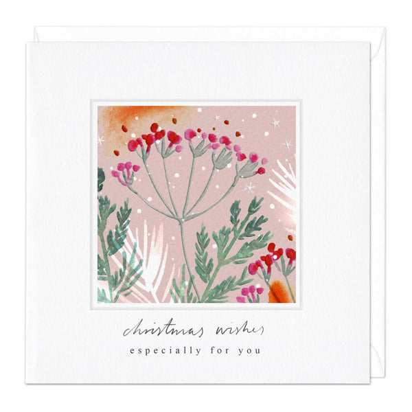 Christmas Card - X3006 - Ink Pink Plant Christmas Card - Ink Pink Plant Christmas Card - Whistlefish