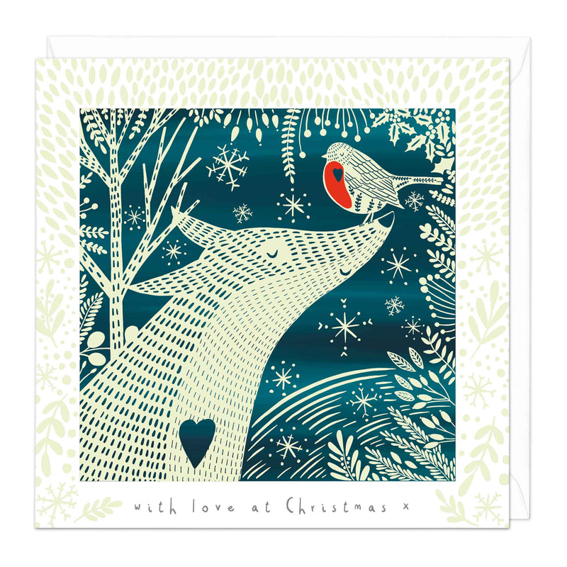 Christmas Card - X3030 - Glow Fox Christmas Card - Glow Fox Christmas Card - Whistlefish