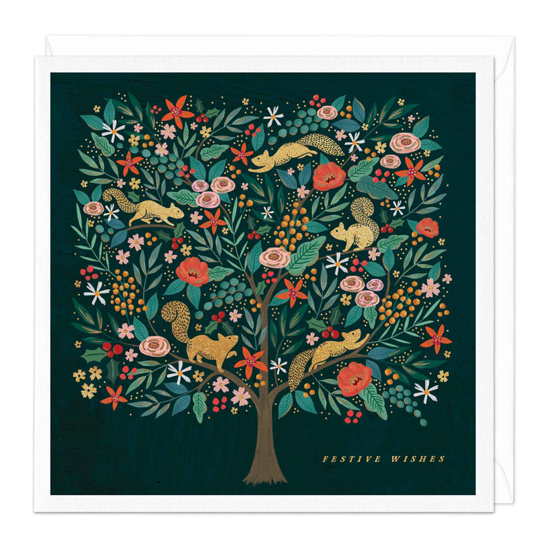 Christmas Card - X3039 - Woodland Tree Christmas Card - Woodland Tree Christmas Card - Whistlefish