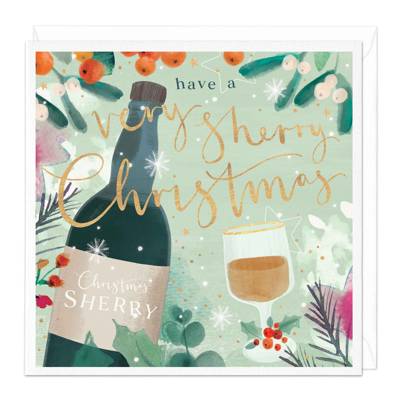 Christmas Card - X3046 - Spirit Sherry Christmas Card - Spirit Sherry Christmas Card - Whistlefish