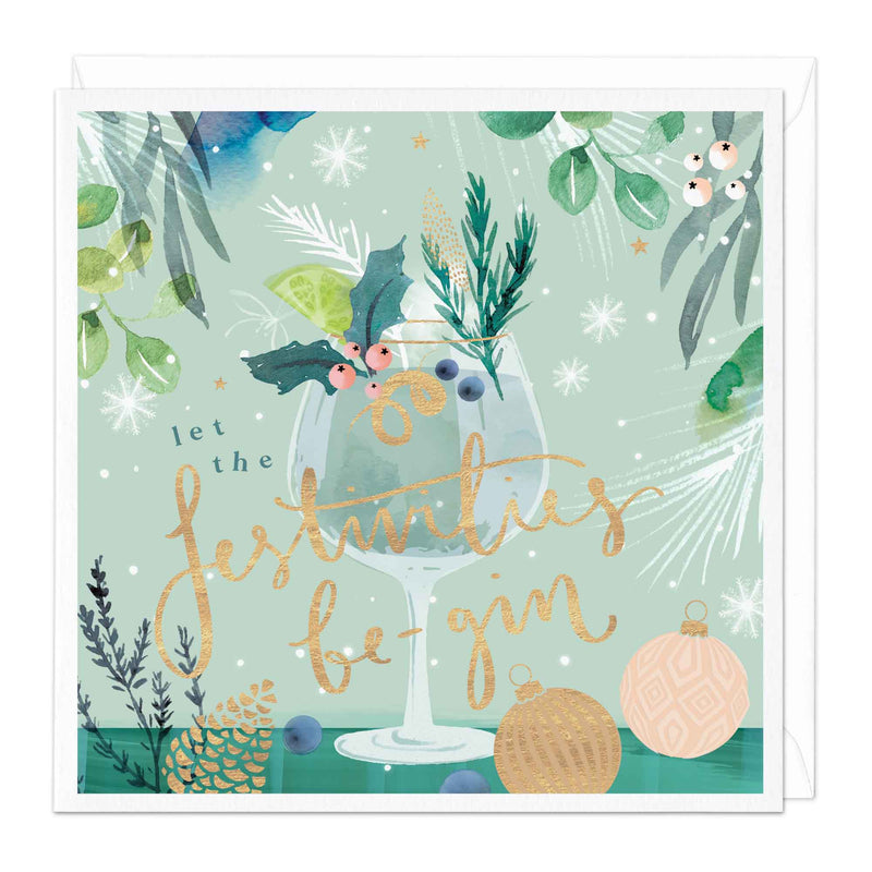 Christmas Card - X3047 - Spirit Gin Glass Christmas Card - Spirit Gin Glass Christmas Card - Whistlefish