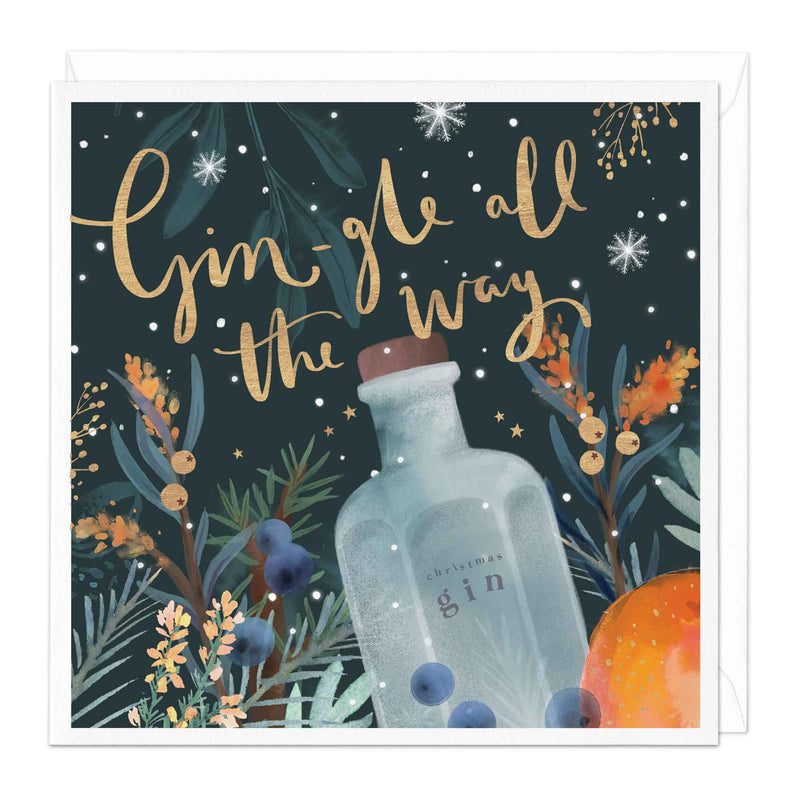Christmas Card - X3048 - Spirit Gin Bottle Christmas Card - Spirit Gin Bottle Christmas Card - Whistlefish