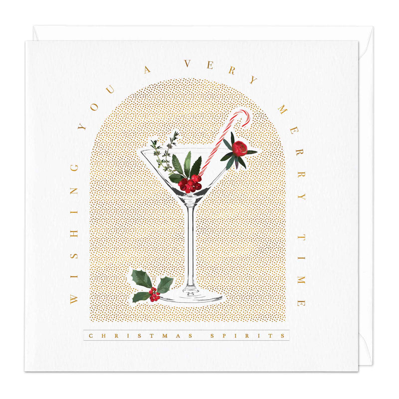 Christmas Card - X3050 - Tipple Glass Christmas Card - Tipple Glass Christmas Card - Whistlefish