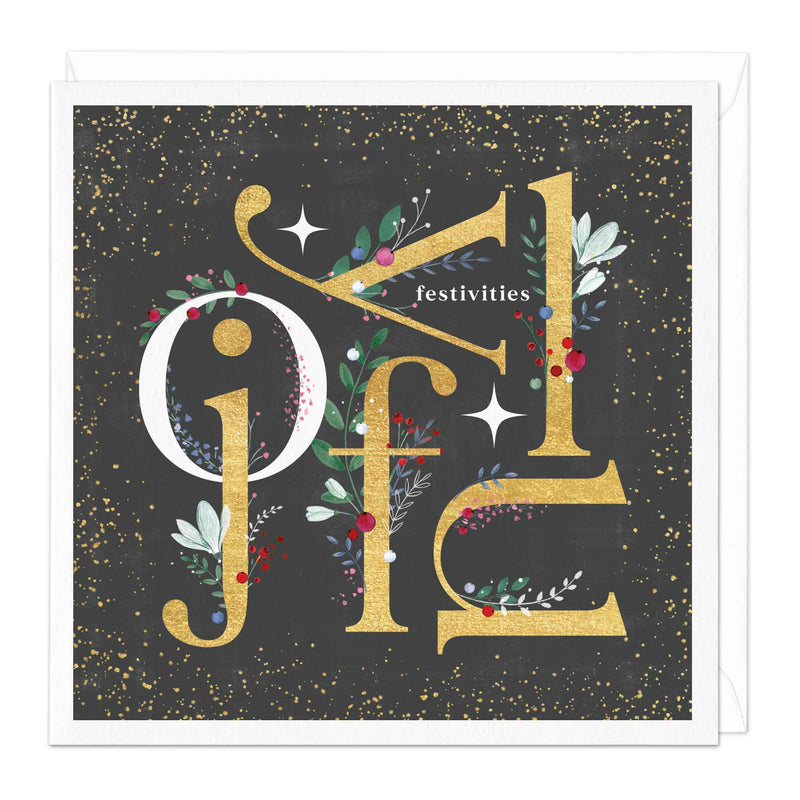 Christmas Card - X3053 - Dark Type Joyful Christmas Card - Dark Type Joyful Christmas Card - Whistlefish