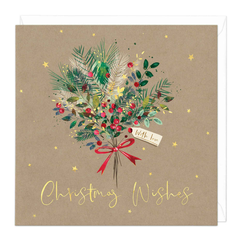 Christmas Card - X3058 - Ditsy Floral Bouquet Christmas Card - Ditsy Floral Bouquet Christmas Card - Whistlefish