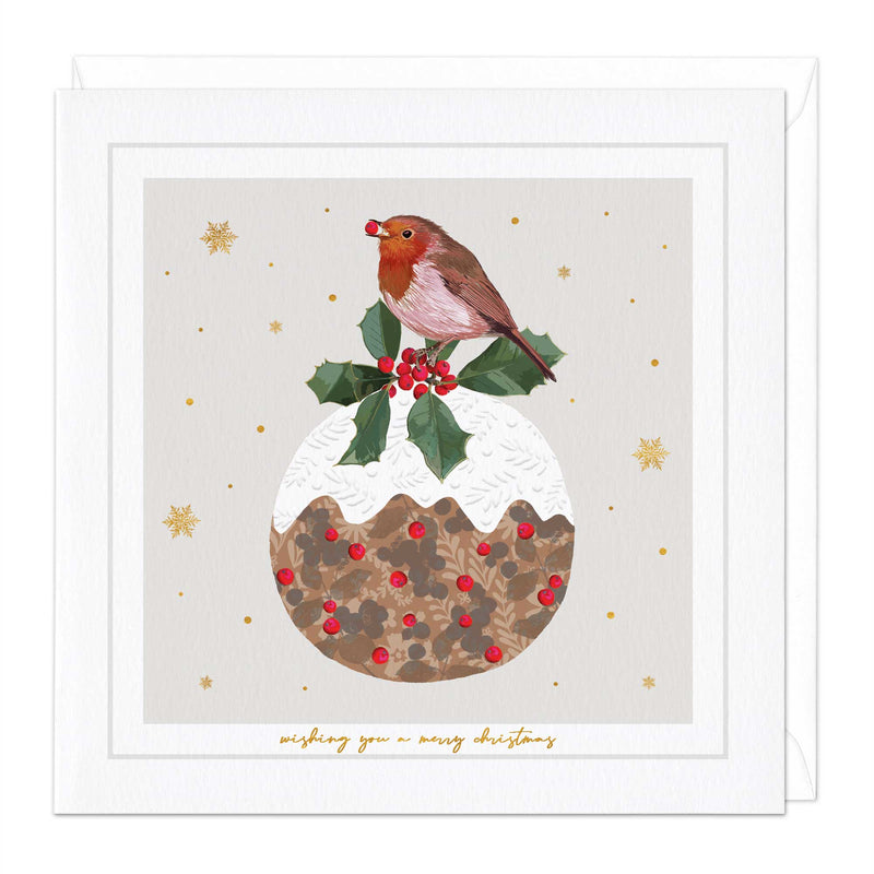 Christmas Card - X3083 - Vintage Pudding Christmas Card - Vintage Pudding Christmas Card - Whistlefish