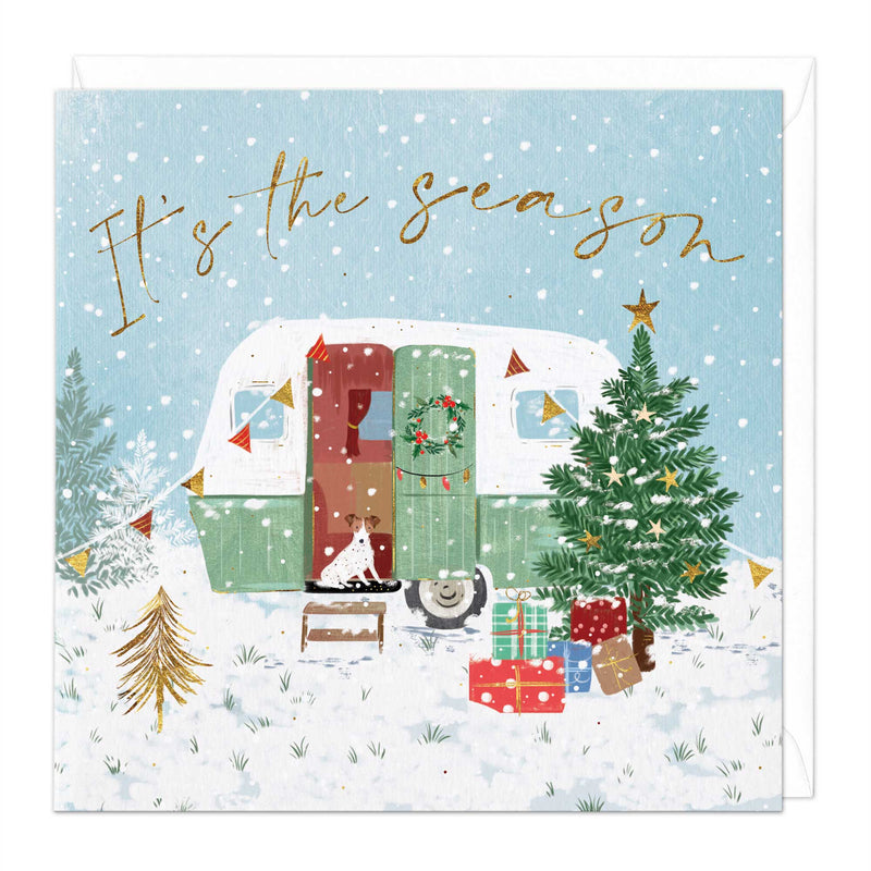Christmas Card - X3094 - Dog Caravan Christmas Card - Dog Caravan Christmas Card - Whistlefish