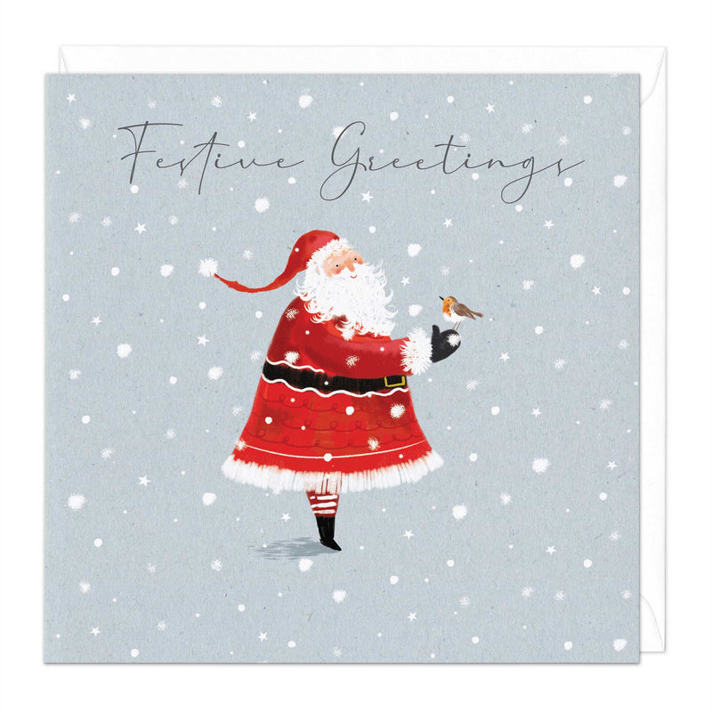 Christmas Card - X3107 - Dancing Santa Christmas Card - Dancing Santa Christmas Card - Whistlefish