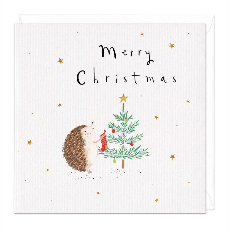 Christmas Card - X3108 - Tale Hedgehog Tree Christmas Card - Tale Hedgehog Tree Christmas Card - Whistlefish