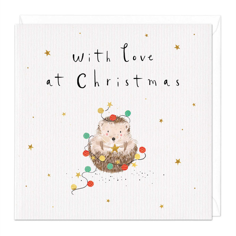 Christmas Card - X3109 - Tale Hedgehog Lights Christmas Card - Tale Hedgehog Lights Christmas Card - Whistlefish