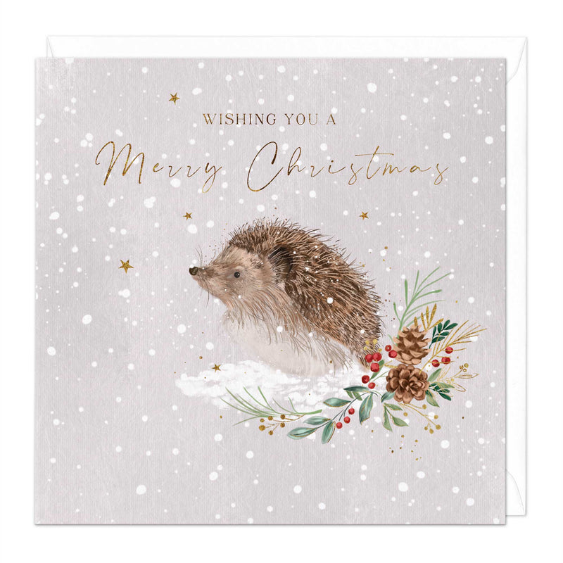 Christmas Card - X3122 - Snow Hedgehog Christmas Card - Snow Hedgehog Christmas Card - Whistlefish