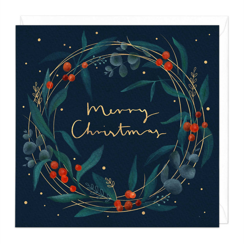 Christmas Card - X3135 - Flower Ring Berries Christmas Card - Flower Ring Berries Christmas Card - Whistlefish
