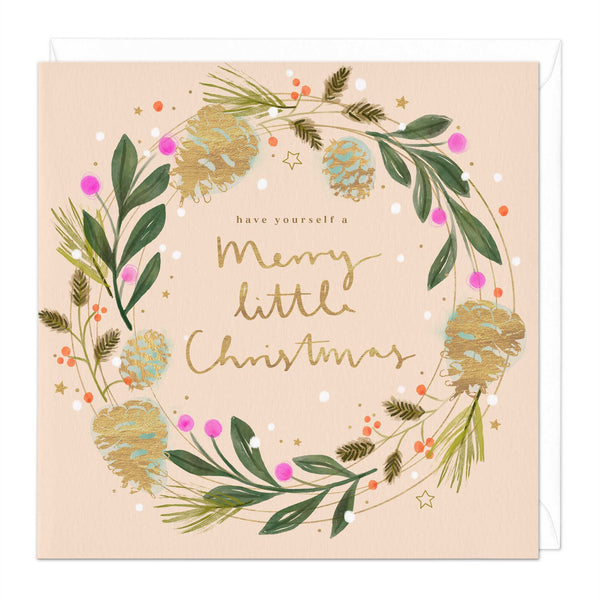 Christmas Card - X3136 - Flower Ring Pine Christmas Card - Flower Ring Pine Christmas Card - Whistlefish