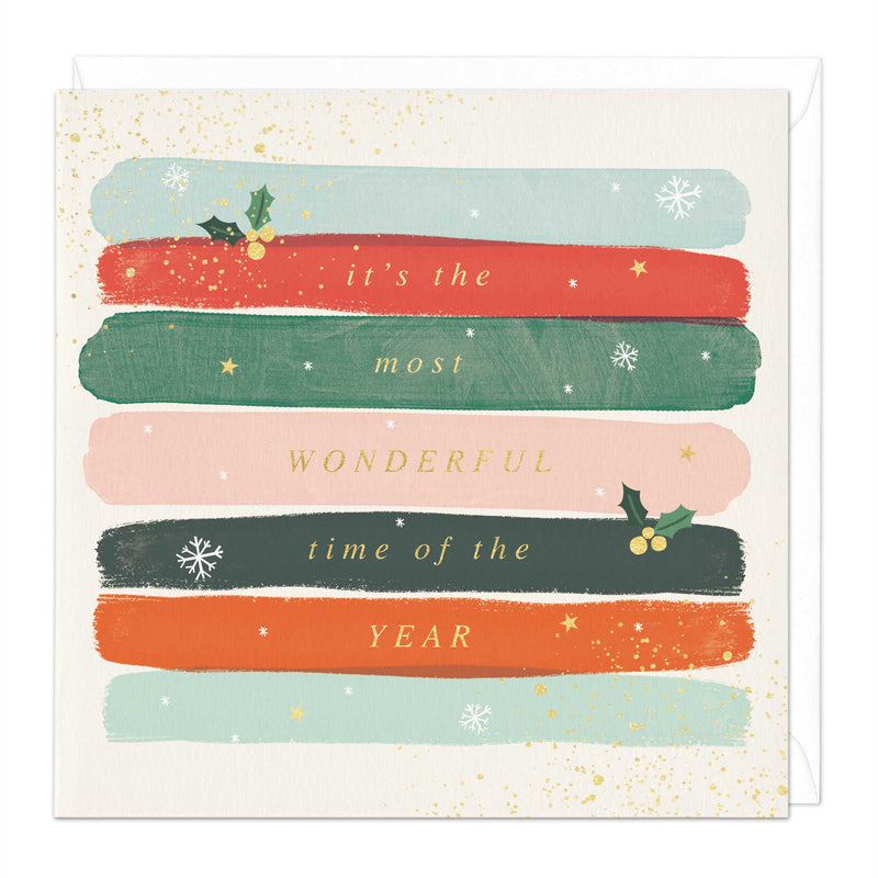 Christmas Card - X3146 - Paint Stripe Christmas Card - Paint Stripe Christmas Card - Whistlefish