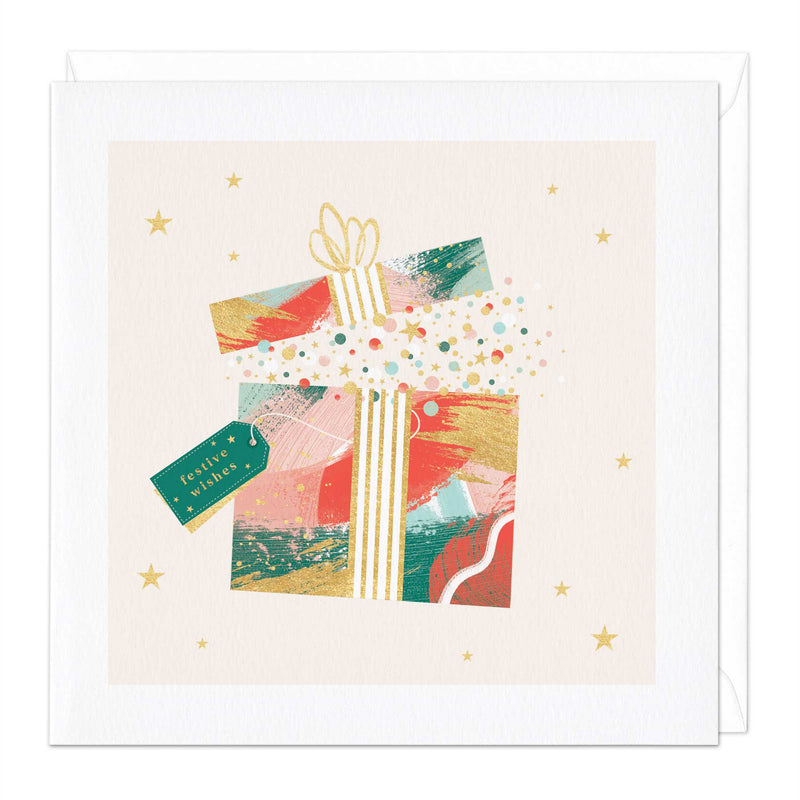 Christmas Card - X3149 - Paint Gift Christmas Card - Paint Gift Christmas Card - Whistlefish
