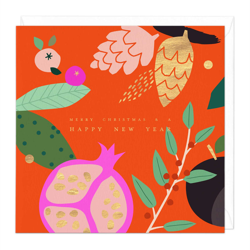 Christmas Card - X3153 - Fruits Pomegranate Christmas Card - Fruits Pomegranate Christmas Card - Whistlefish