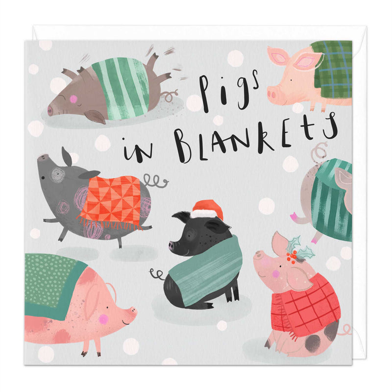 Christmas Card - X3156 - Pigs In Blankets Christmas Card - Pigs In Blankets Christmas Card - Whistlefish