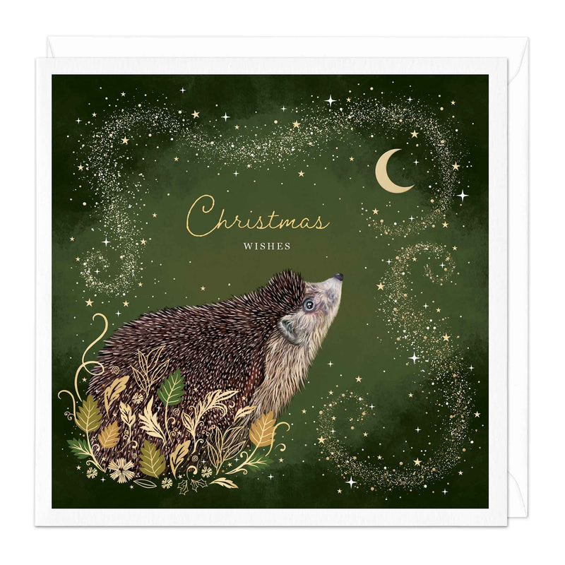 Christmas Card - X3168 - Magic Hedgehog Christmas Card - Magic Hedgehog Christmas Card - Whistlefish