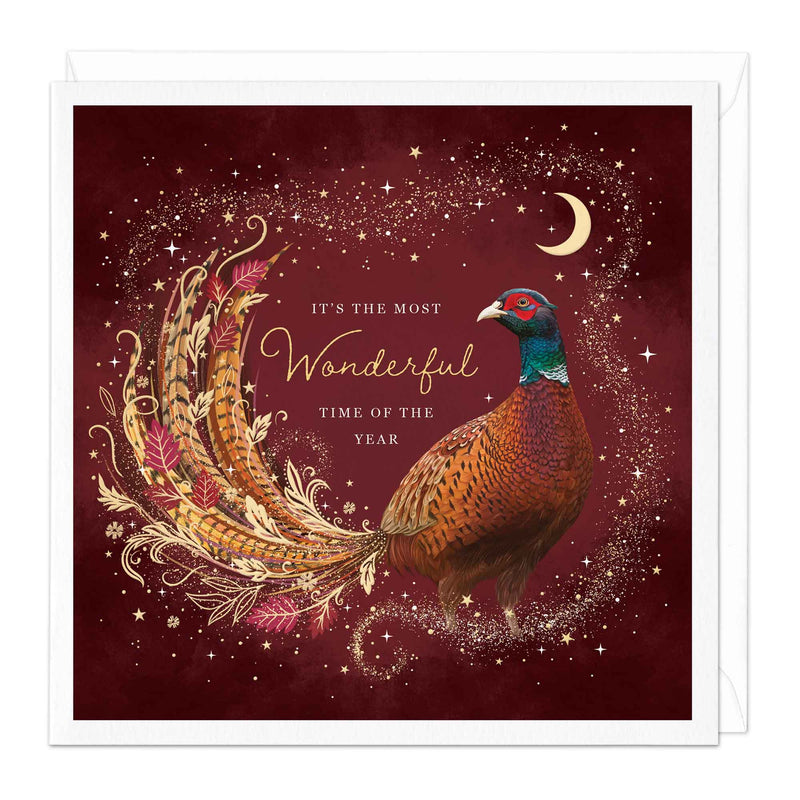 Christmas Card - X3172 - Magic Pheasant Christmas Card - Magic Pheasant Christmas Card - Whistlefish