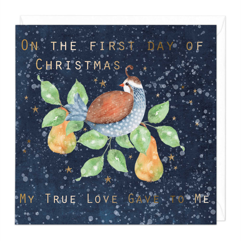 Christmas Card - X3175 - Partridge Pear Tree Christmas Card - Partridge Pear Tree Christmas Card - Whistlefish