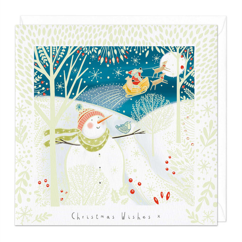 Christmas Card - X3184 - Glow Snow Sleigh Christmas Card - Glow Snow Sleigh Christmas Card - Whistlefish