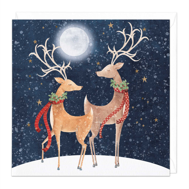 Christmas Card - X3190 - Two Deer Christmas Card - Two Deer Christmas Card - Whistlefish