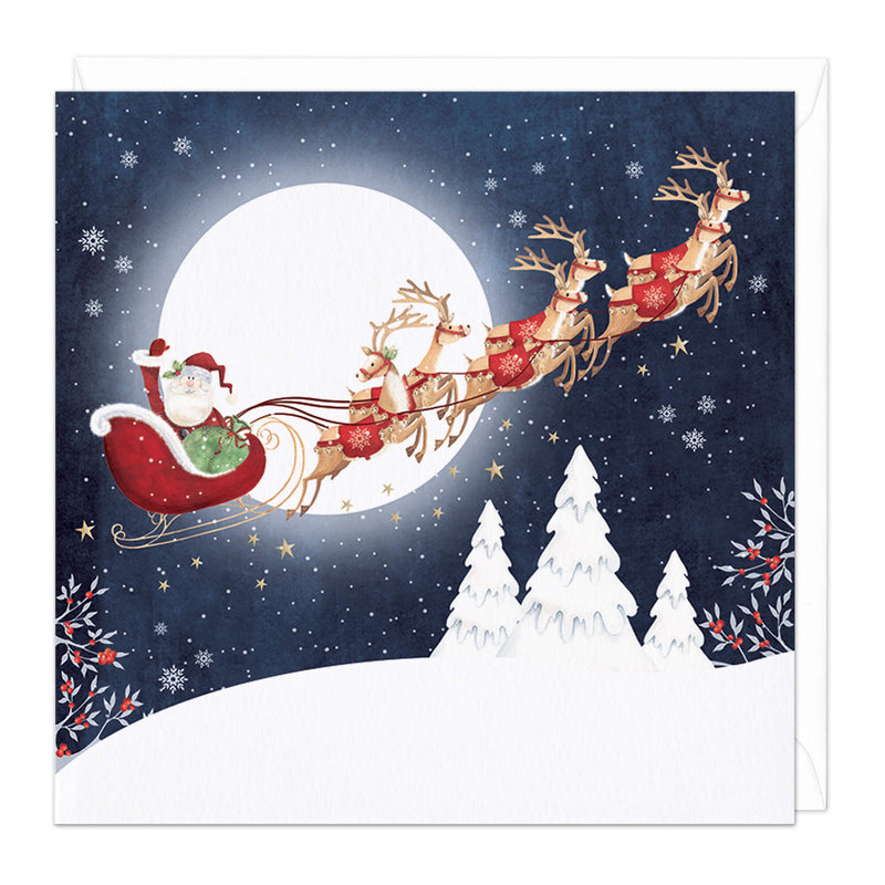 Christmas Card - X3194 - Santa's Sleigh Christmas Card - Santa's Sleigh Christmas Card - Whistlefish