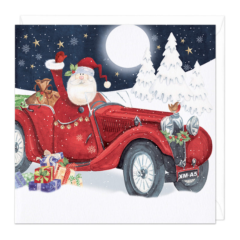 Christmas Card - X3196 - Santa's Car Christmas Card - Santa's Car Christmas Card - Whistlefish