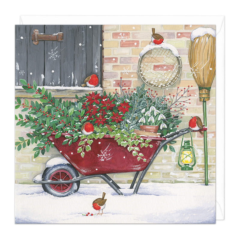 Christmas Card - X3203 - Wheelbarrow Christmas Card - Wheelbarrow Christmas Card - Whistlefish